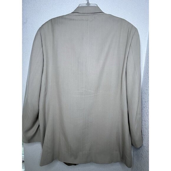 Joseph & Feiss SILK Blazer Mens 48 Long Beige Lined Sport Coat Jacket 3 Button - Picture 2 of 16